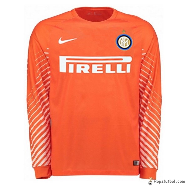 Camiseta Inter de Milán Manga Larga Portero 2017/18 Naranja